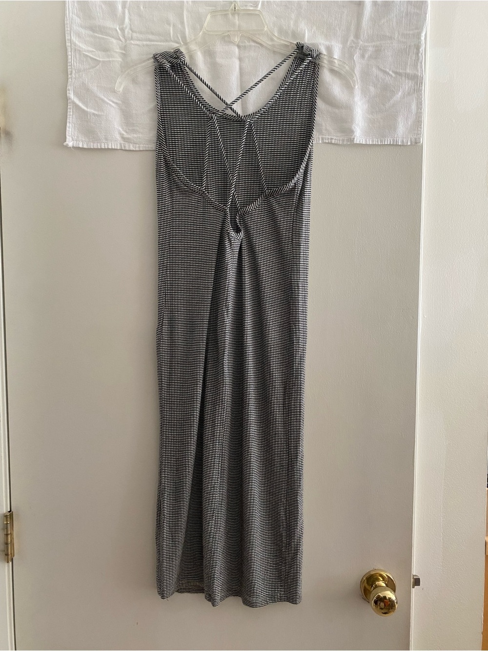 Mahina black & white stripe body con dress